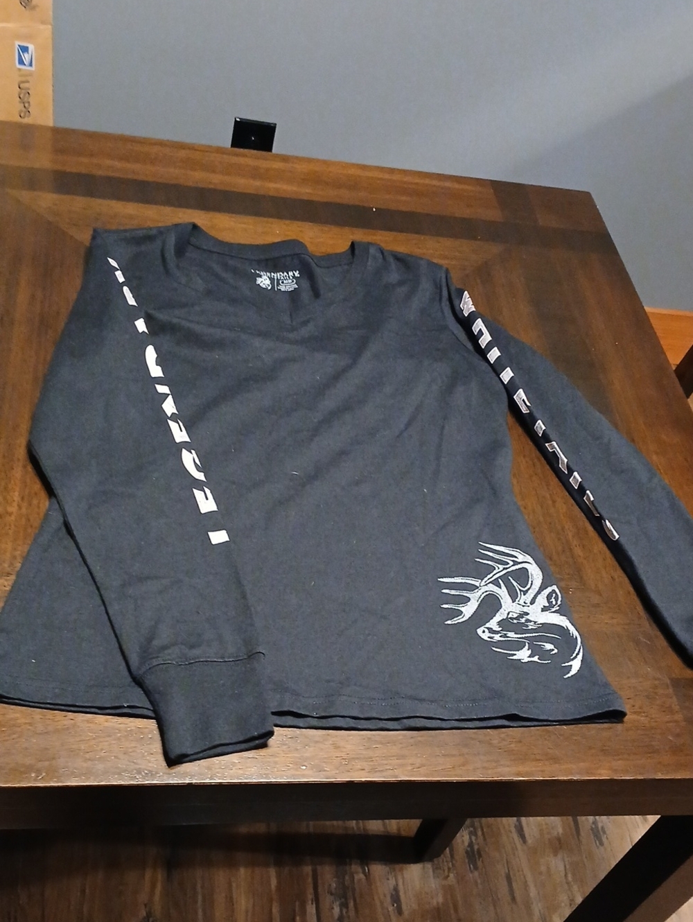 Legendary Whitetails Black Longsleeve with White Logo Print